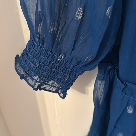 NSR // Azure Sheer Long Sleeve Dress - Picture 4 of 8